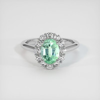 1.44 Ct. Emerald Ring, 18K White Gold 1