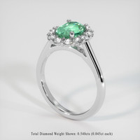 1.44 Ct. Emerald Ring, 18K White Gold 2
