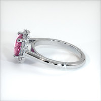 2.15 Ct. Pink Sapphire Ring, 18K White Gold 4