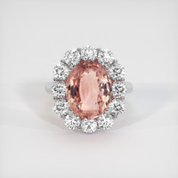 8.08 Ct. Sapphire Ring, 18K White Gold 1