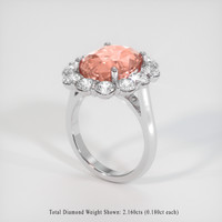 8.08 Ct. Sapphire Ring, 18K White Gold 2