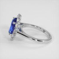 4.31 Ct. Blue Sapphire Ring, 18K White Gold 4