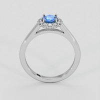 0.98 Ct. Blue Sapphire Ring, 18K White Gold 3