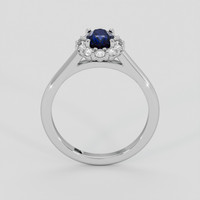 1.10 Ct. Blue Sapphire Ring, 18K White Gold 3