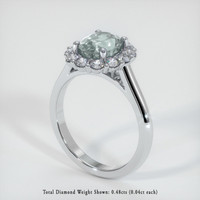 1.79 Ct. Sapphire Ring, 18K White Gold 2