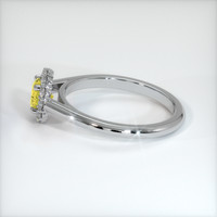 0.75 Ct. Yellow Sapphire Ring, 18K White Gold 4