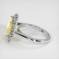 3.77 Ct. Yellow Sapphire Ring, 18K White Gold 4