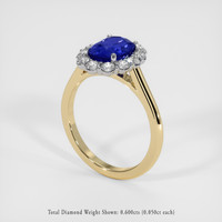 2.31 Ct. Sapphire Ring, 14K White & Yellow 2