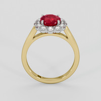 2.31 Ct. Ruby Ring, 14K White & Yellow 3
