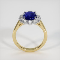 3.11 Ct. Blue Sapphire Ring, 14K White & Yellow 3
