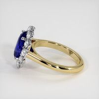3.11 Ct. Blue Sapphire Ring, 14K White & Yellow 4