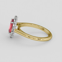 1.51 Ct. Padparadscha Sapphire Ring, 14K White & Yellow 4