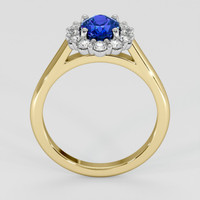 1.34 Ct. Blue Sapphire Ring, 14K White & Yellow 3