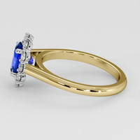 1.34 Ct. Blue Sapphire Ring, 14K White & Yellow 4