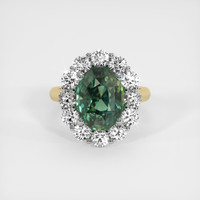 6.04 Ct. Sapphire Ring, 14K White & Yellow 1