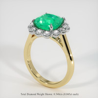 2.28 Ct. Emerald Ring, 18K White & Yellow 2
