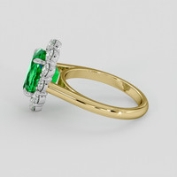2.08 Ct. Emerald Ring, 18K White & Yellow 4