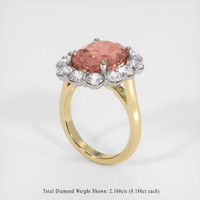 8.08 Ct. Sapphire Ring, 18K White & Yellow 2
