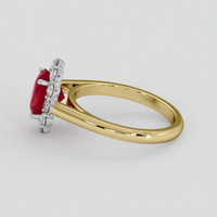 2.31 Ct. Ruby Ring, 18K White & Yellow 4
