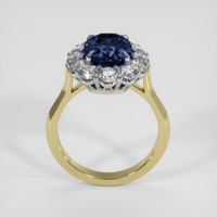 3.83 Ct. Blue Sapphire Ring, 18K White & Yellow 3