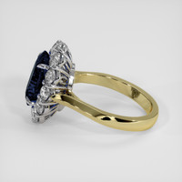 3.83 Ct. Blue Sapphire Ring, 18K White & Yellow 4