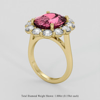 4.56 Ct. Pink Tourmaline Ring, 10K Yellow Gold 2
