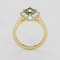 1.32 Ct. Yellowish Green Sapphire Ring, 10K Yellow Gold 3