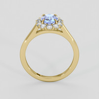 1.31 Ct. Blue Sapphire Ring, 10K Yellow Gold 3