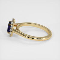0.79 Ct. Purplish Blue Sapphire Ring, 14K Yellow Gold 4