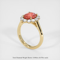 2.50 Ct. Padparadscha Sapphire Ring, 14K Yellow Gold 2