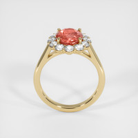 2.50 Ct. Padparadscha Sapphire Ring, 14K Yellow Gold 3