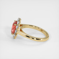 2.50 Ct. Padparadscha Sapphire Ring, 14K Yellow Gold 4