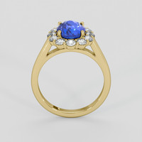 2.64 Ct. Blue Sapphire Ring, 14K Yellow Gold 3