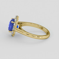 2.64 Ct. Blue Sapphire Ring, 14K Yellow Gold 4