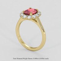 1.51 Ct. Padparadscha Sapphire Ring, 14K Yellow Gold 2