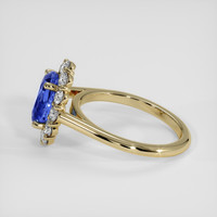 3.56 Ct. Blue Sapphire Ring, 14K Yellow Gold 4