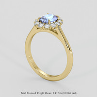 1.31 Ct. Blue Sapphire Ring, 14K Yellow Gold 2