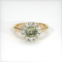 1.93 Ct. Greenish Yellow Sapphire Ring, 14K Yellow Gold 1