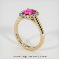 2.09 Ct. Pinkish Purple Sapphire Ring, 14K Yellow Gold 2