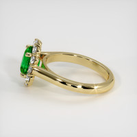 1.16 Ct. Emerald Ring, 18K Yellow Gold 4