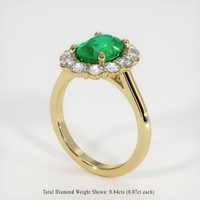 1.82 Ct. Emerald Ring, 18K Yellow Gold 2