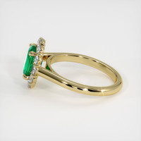 1.21 Ct. Emerald Ring, 18K Yellow Gold 4