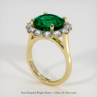 3.94 Ct. Emerald Ring, 18K Yellow Gold 2
