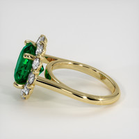 3.94 Ct. Emerald Ring, 18K Yellow Gold 4