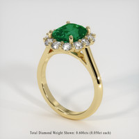 2.03 Ct. Emerald Ring, 18K Yellow Gold 2