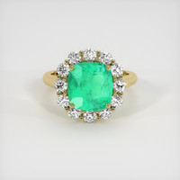 2.82 Ct. Emerald Ring, 18K Yellow Gold 1