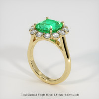 2.82 Ct. Emerald Ring, 18K Yellow Gold 2