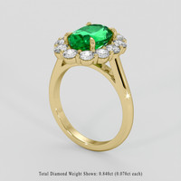 2.08 Ct. Emerald Ring, 18K Yellow Gold 2