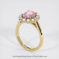3.37 Ct. Padparadscha Sapphire Ring, 18K Yellow Gold 2