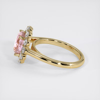 3.37 Ct. Padparadscha Sapphire Ring, 18K Yellow Gold 4